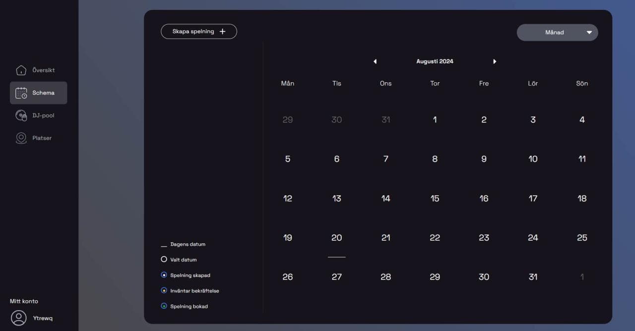 En startup bad mig ta fram en applikation för att administrera resurser som kan bjudas in att utföra ett jobb på olika platser som administratörern kan lägga in i systemet.