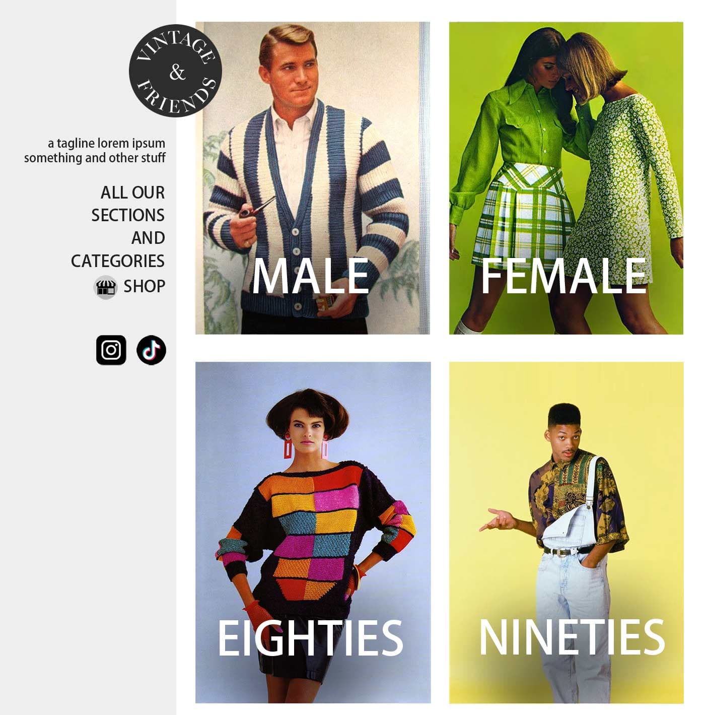 On laptops and subpages the menu and branding will be at the top to save space.